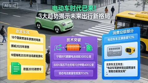 电动车时代已来！3大趋势揭示未来出行新格局